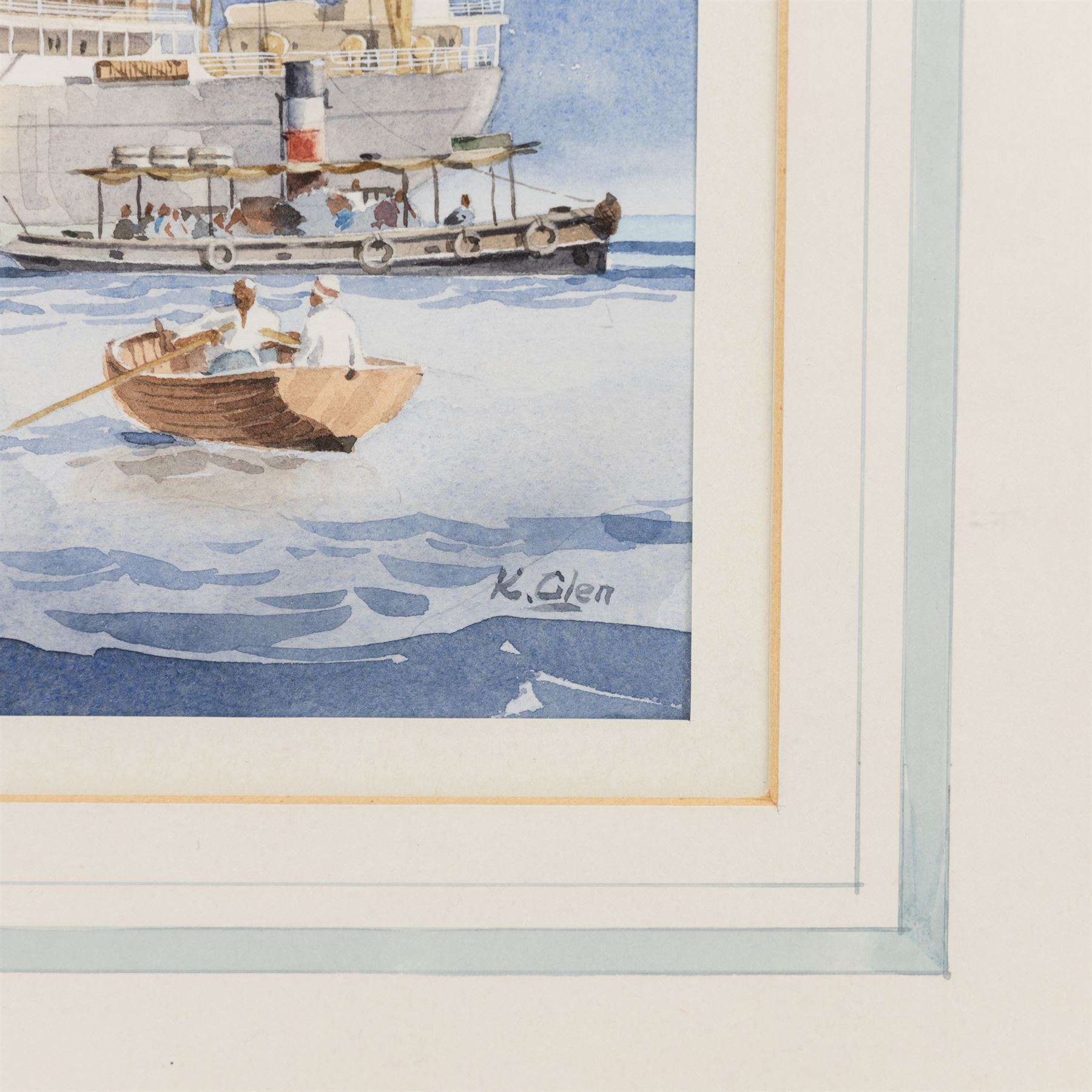 Keith Glen (British 20th century): SS Benalbanach - Ben Line Steamer, watercolour signed 35cm x 44cm