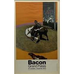 Francis Bacon (British 1909-1992): Exhibition Poster - 'Bacon Grand Palais 1972', signed in red, printed Gordon House/Wolfensberger/Switzerland 72cm x 43cm
Provenance: with David Duggleby Ltd 16th March 2015, Lot 292; given to the late Cavan O'Brien of Bridlington/London who worked at the Marlborough Gallery Old Bond Street
