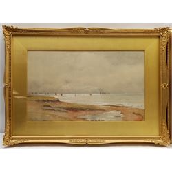 Walter Witham (British exh.1894-1896): Coastal Landscapes, set three watercolours heightened in white signed 29cm x 48cm (3)