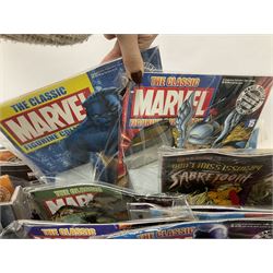 Eaglemoss The Classic Marvel Figurine Collection - forty-one magazines with models each as issued in unopened plastic bags; eleven boxed models and eight loose periodicals; in three boxes (60)