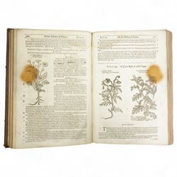 Gerard, John - 'The Herball or General Historie of Plants', enlarged and amended by Thomas Johnson, frontispiece missing, numerous woodcut illustrations, full calf, ribbed spine inscibed 'Gerards Botany', bookplate of F.J.Cornish-Bowden, Black Hall