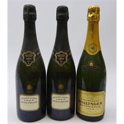  Two Bollinger Grand Annee 1990 Champagne, and one 1989, 75cl 12%vol, 3btls  
