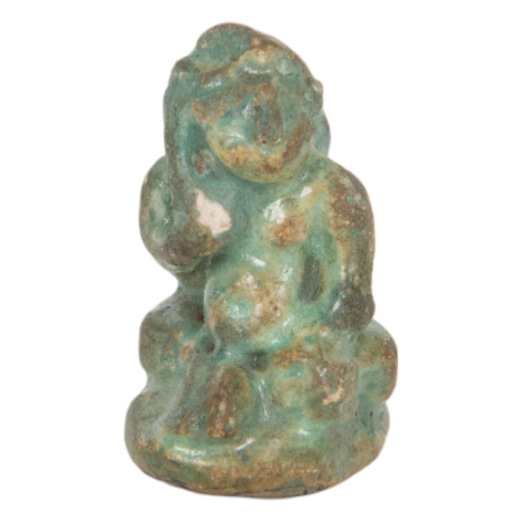 Egyptian blue Faience Ushabti figure of Isis, circa 600 BC, H4cm