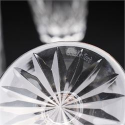 Part set of Waterford Lismore glass comprising six wine glasses in two sizes and six sherry glasses together with six similar tumblers