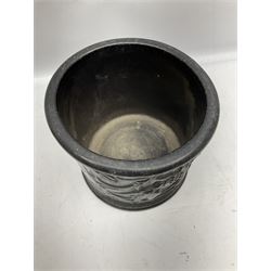 Lovatt Langley jardiniere of molded form, depicting birds upon blossoming branches