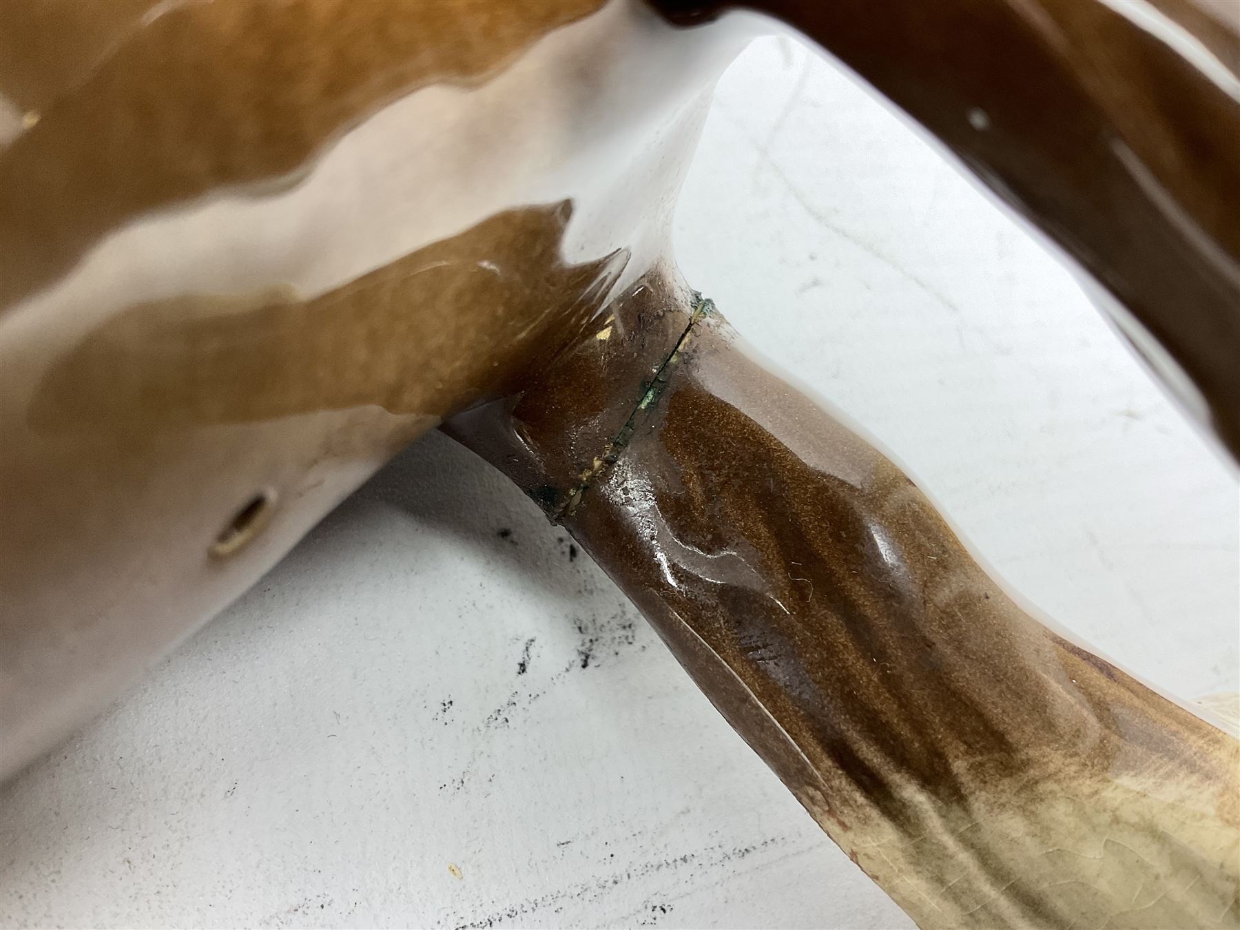 Three Beswick models comprising Hereford Bull no 949, 'CH Cutmil Cupie' Pug, and bay Shire horse, all with printed marks beneath