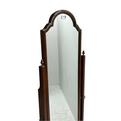 Early 20th century mahogany cheval dressing mirror