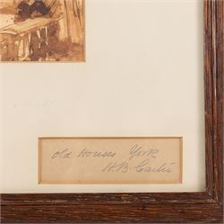 Henry Barlow Carter (British 1803-1867): 'Old Houses - York', pair watercolours signed, one titled 16cm x 11cm (2)