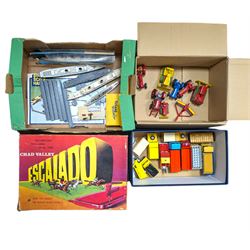 Collection of Minic ships, together with a quantity of diecast vehicles, mainly Matchbox and Corgi tractors and recovery trucks, etc and a boxed Escalado game