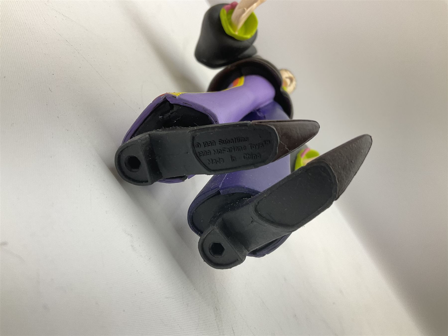 Special edition The Beatles Yellow Submarine playing cards, unopened with gilt edging in a metal tin, together with 1999 McFarlane Toys figures of Yellow Submarine John Lennon and Jeremy Hillary Boob, PH. D, tallest figure 19.5cm 