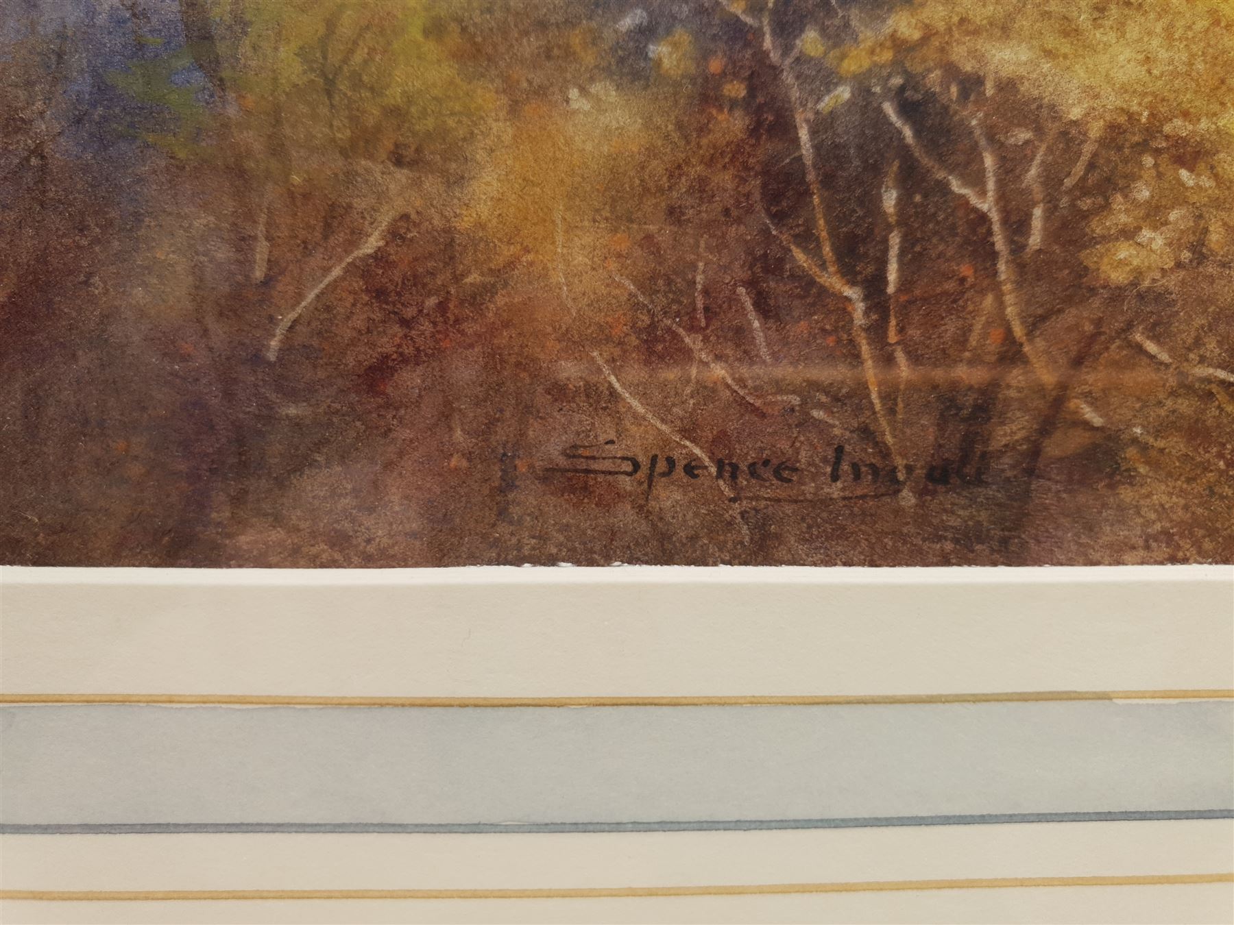 John Spence Ingall (Staithes Group 1850-1936): Treetops in Autumn, watercolour signed 27cm x 39cm