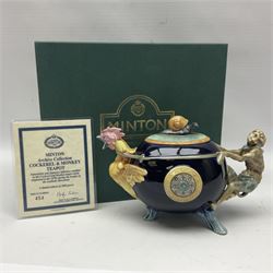 Minton Archive collection cockerel and monkey teapot, limited edition 454/1000, with certificate and original box