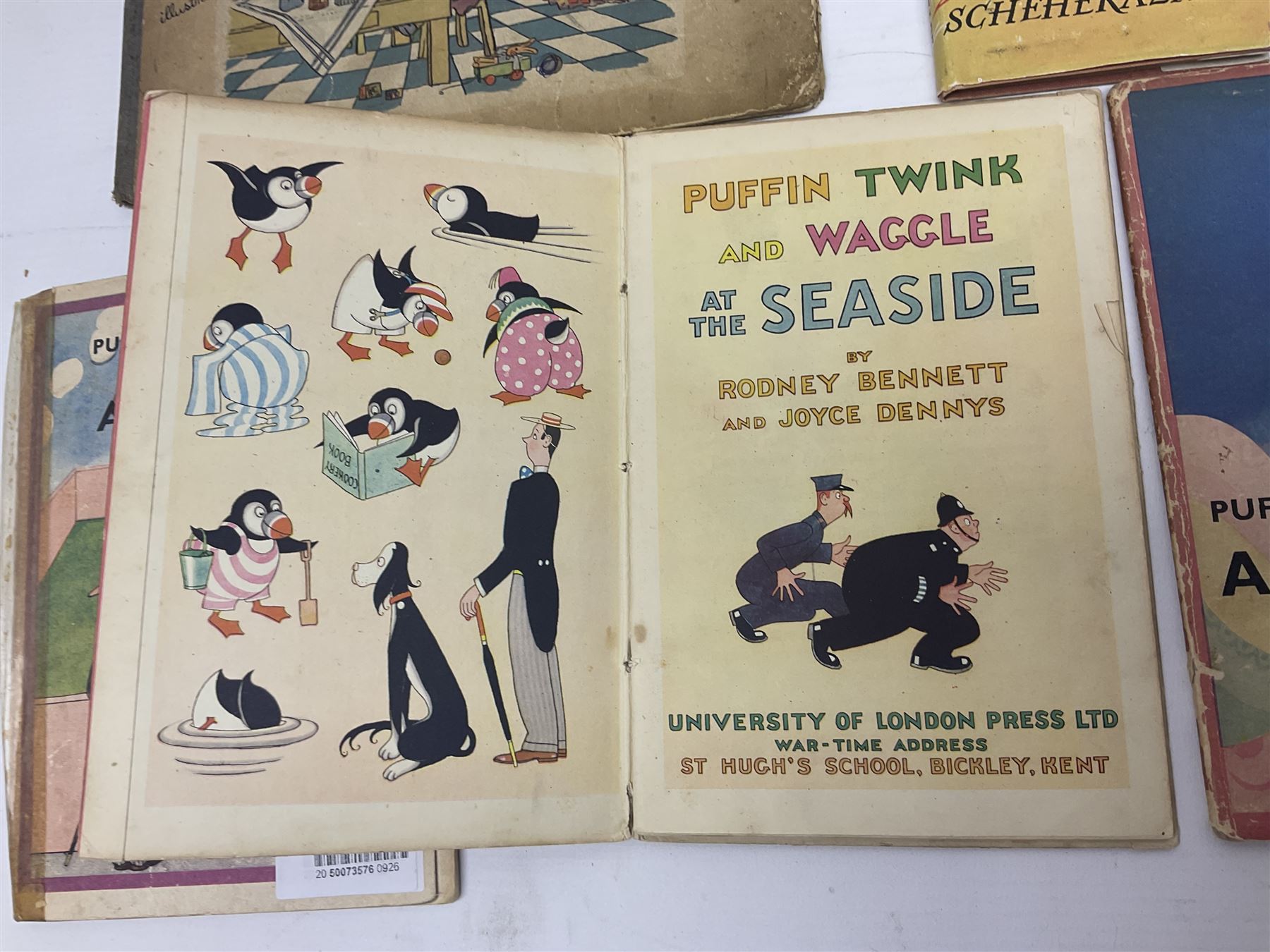 Joyce Dennys, Puffin Twink & Waggle 'at the seaside', 'at the fair' and 'at home', together with Susan Gladstone 'Bruno and His Friend Chimp' and L'Oiseau de Feu (Firebird) 'Scheherazade'