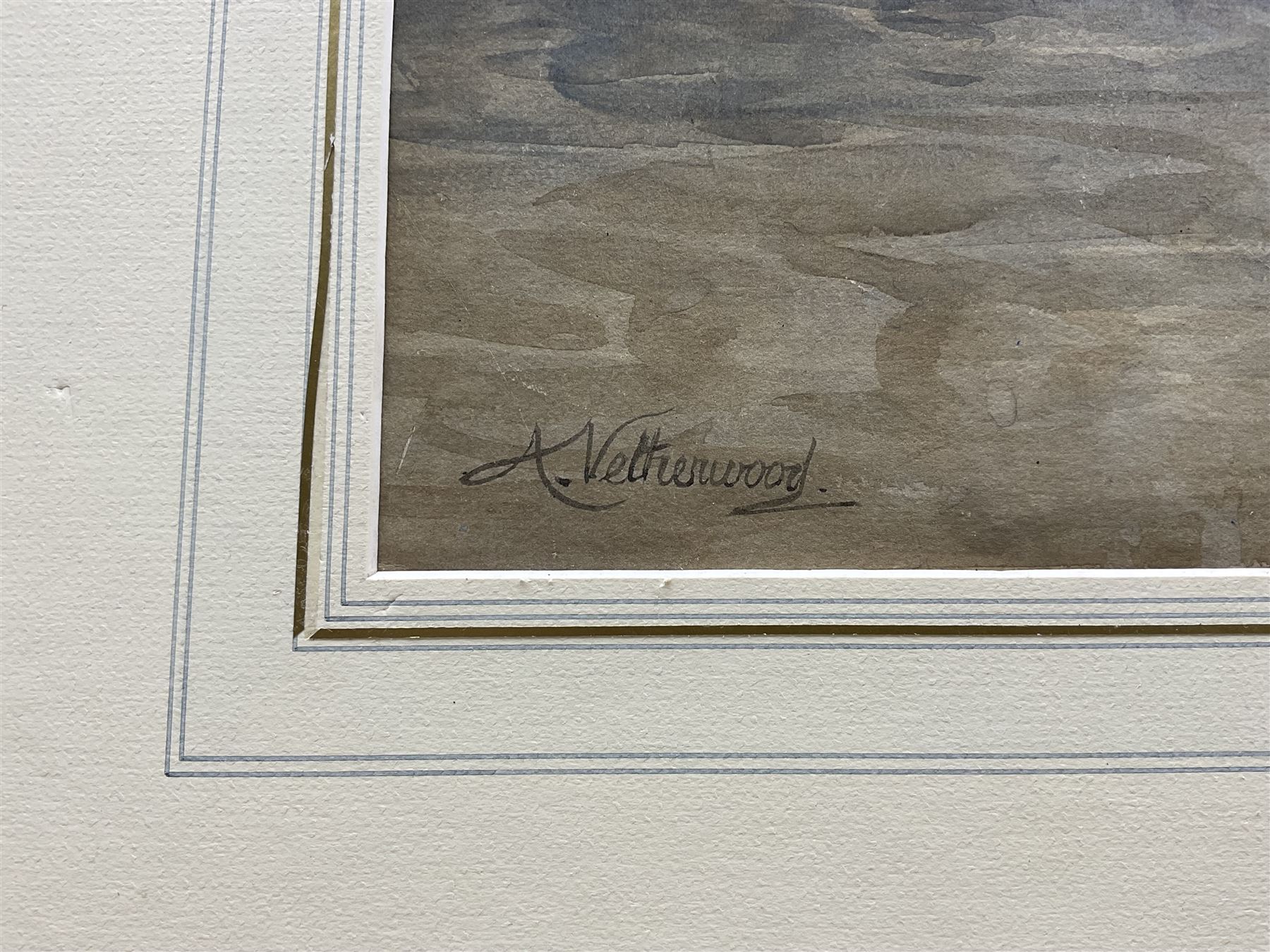 Arthur Netherwood (British 1864-1930): Polperro Harbour, watercolour signed 48cm x 74cm