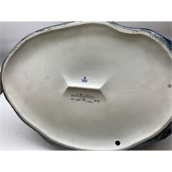 Large Lladro figure, La Menina, modelled as a maid of honor in service, on a mahogany oval base, limited edition 99/1000, sculpted by Jose Puche, with certificate of authenticity, framed and glazed, no 1812, year issued 1996, year retired 2019, H60cm