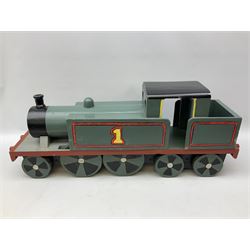 Large scratch-built wooden model of Thomas the Tank Engine L82cm