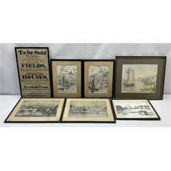 19th century auction notice and six Whitby pictures (7)