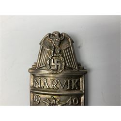WW2 German Narvik shield dated 1940