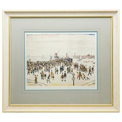 Laurence Stephen Lowry RBA RA (Northern British 1887-1976): 'Ferry Boats', limited edition offset lithograph in colours signed in pencil with Fine Art Trade Guild blindstamp, pub. Venture Prints Ltd., Bristol 1972, from the edition of 500, 34cm x 42cm 