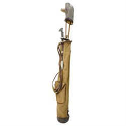 6 Hickory shafted golf clubs including Niblick by Forgan & Son, St Andrews, three putters ...
