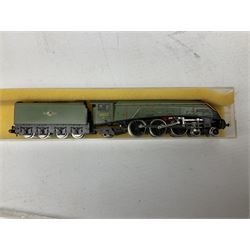 'N' gauge - Minitrix Class A4 4-6-2 locomotive 'Mallard' No.60022; in hard perspex case; Lima Diesel Shunter No.D2790; boxed; 0-6-0 locomotive 'Margaret' with four Colin Ashby EDLR coaches and three wagons; and Egger-Bahn 0-4-0 locomotive No.5 with two coaches in hard plastic boxes (13)