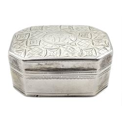 George III silver nutmeg grater makers m