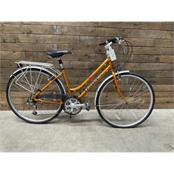 Three bicycles- man’s Falcon Storm 18 speed mountain bike; lady’s Dawes Sonoran 24 speed road bike; child’s Apollo 18 speed bike (3)