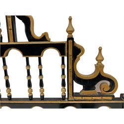 Large Spanish style pagoda headboard