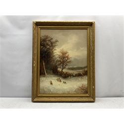 Andrew Adie Dalgleish (Scottish exh.1880-1904): 'Winter Ayrshire', oil on canvas signed, titled verso 59cm x 43cm