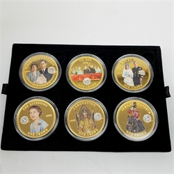 The Bradford Exchange 'The Crowning moments of Queen Elizabeth II collection', a part set comprising fifteen coins with certificates, in a presentation box  