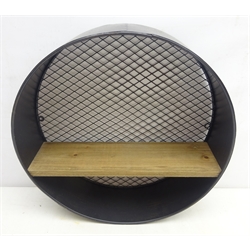  Industrial style circular shelf, D40cm x Depth 12cm  