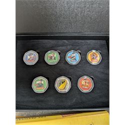 Collection of Only Fools and Horses memorabilia, including Westminster Mint limited edition fifty pence coin set, DVD box set, Corgi Reliant Regal, playing cards, framed bank notes, Griffin Cartoon of the bar scene, etc, together with a Vicar of Dibley DVD box set