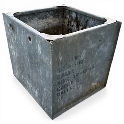 Four galvanised metal buckets/planters