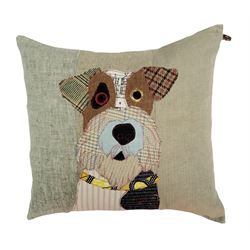 Freddy the Fox Terrier Cushion, designed by Carola Van Dyke 

Generously donated by Peter Silk of Helmsley
