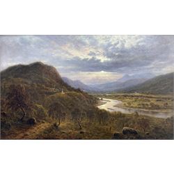 Waller Hugh Paton RSA RSW (Scottish 1828-1895): 'Ben Vrotan from near Corriemulzie', oil on canvas signed, original title label verso 35cm x 57cm