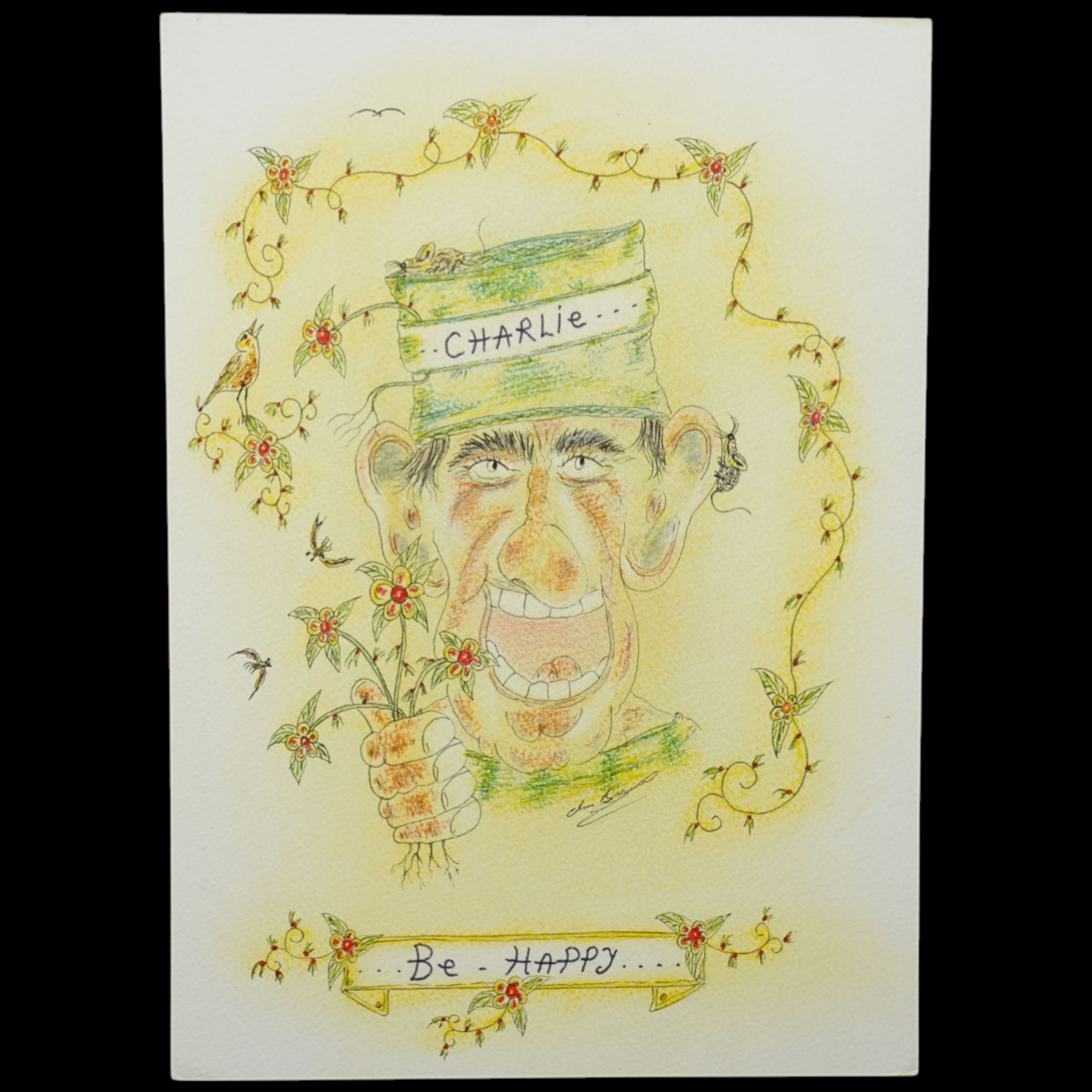 Charles Bronson (Charles Arthur Salvador) (British 1952-): A comprehensive collection of five hundred mixed media works executed between 2000 and 2025. Produced during the artist’s long-term incarceration, the works are primarily in ink, coloured pencil and mixed media on paper. The collection includes multiple formats: A5 (15 works), A4 (308 works), A3 (164 works) and A2 (13 works). Some are signed and dated; a number are executed on the reverse of official prison documents and other repurposed materials, reflecting the limited availability of art materials within the prison environment. This collection represents the largest body of the artist’s work to be offered as a single lot and has not previously been available on the market. (500) (unframed)

Notes: Dated examples span the period from 2000 to 2025, with the greatest concentration produced between 2012 and 2019 and including a group of recent large-scale works from the final years of the period; approximately twenty percent are undated.