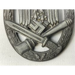WW2 German General Assault badge and a Wound badge (2)