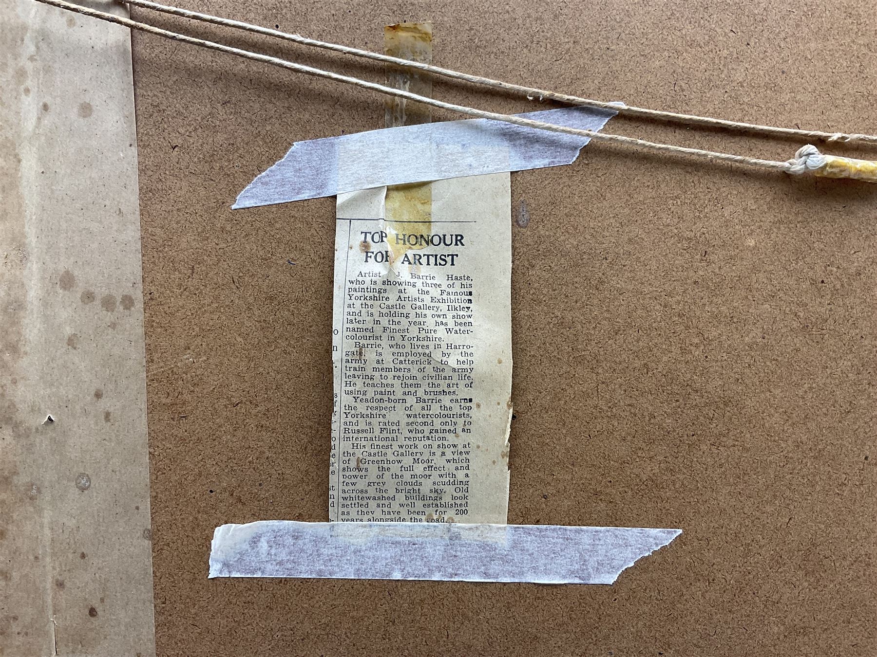 John Barrie Haste (British 1931-2011): 'Blubberhouse Moors', watercolour signed, titled verso 38cm x 65cm 