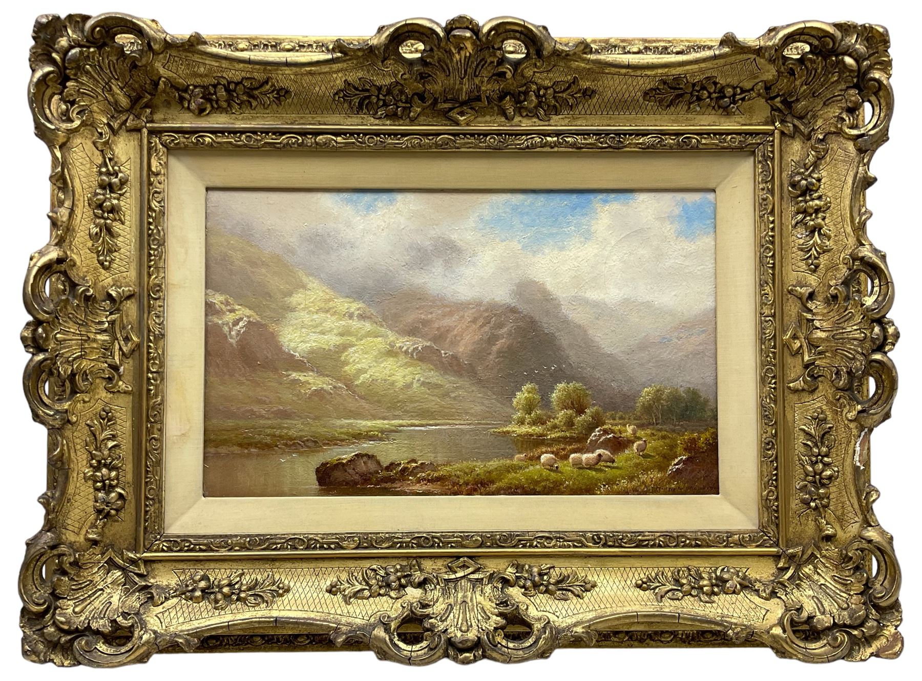 Walter J Watson (British 1879-c1937): 'On the Glaslyn - North Wales', oil on canvas signed, titled and further signed verso 19cm x 32cm  
Provenance: private collection; with James Alder Fine Art, Hexham