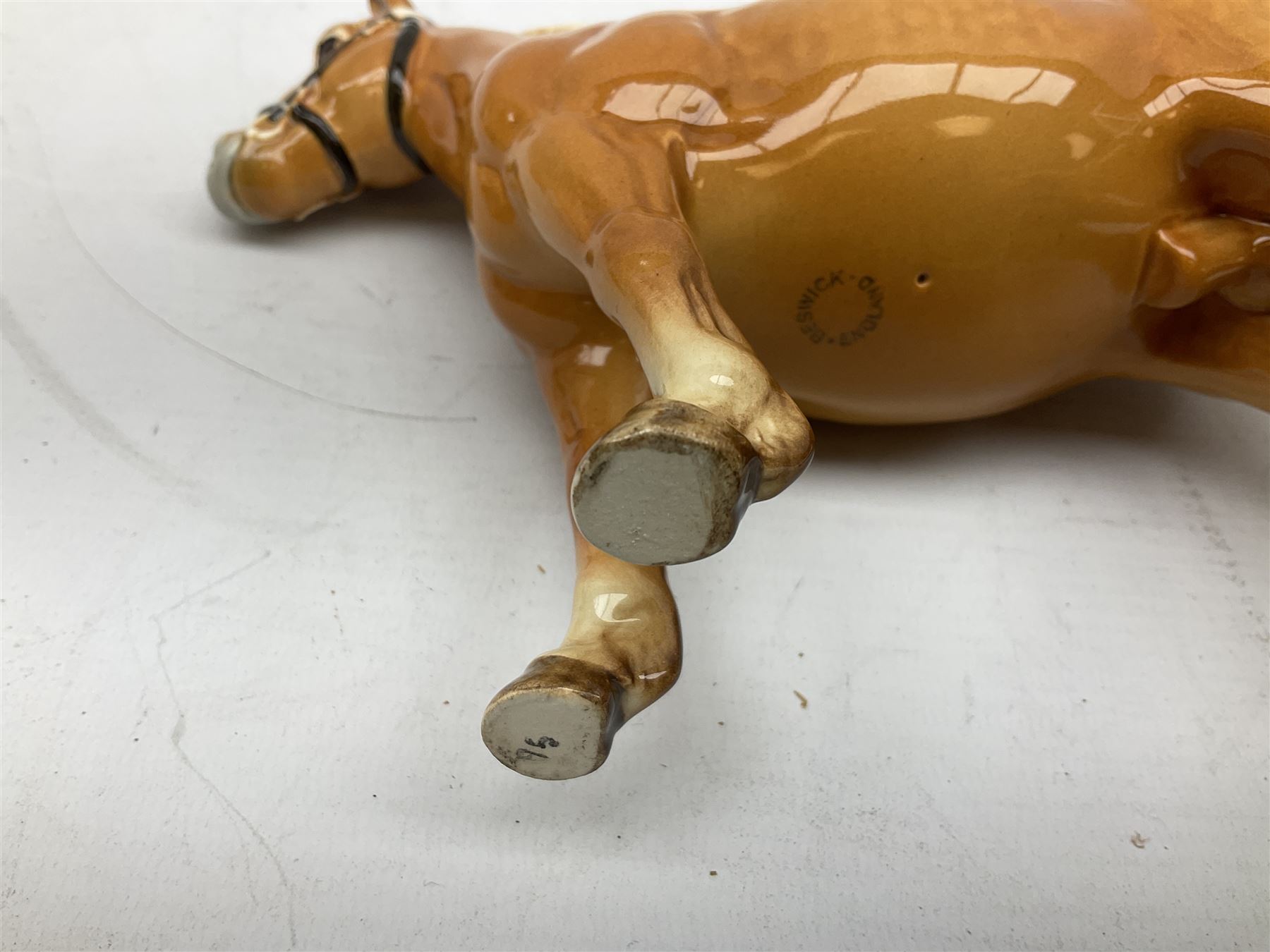 Beswick Norwegian Fjord Horse in Dun gloss, no. 2282, printed mark beneath, H16cm
