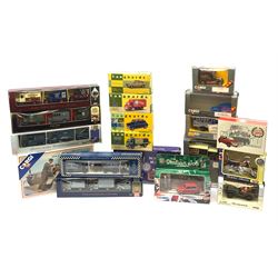 Various makers - twenty commemorative and promotional die-cast models including Corgi 50th Anniversary of the Battle of Britain and Italian Job Set, Lledo RAF personnel Transport Set, 50th Anniversary of Pearl Harbour Set, Home Front Collection, NYMR Set etc, Gate Laurel & Hardy Jeep, four Vanguards commercial vehicles etc; all boxed