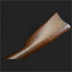 Springfield single shot service rifle, 1866 Allin conversion trapdoor model, 50-70 Cal, the lock marked 1864 with eagle and 