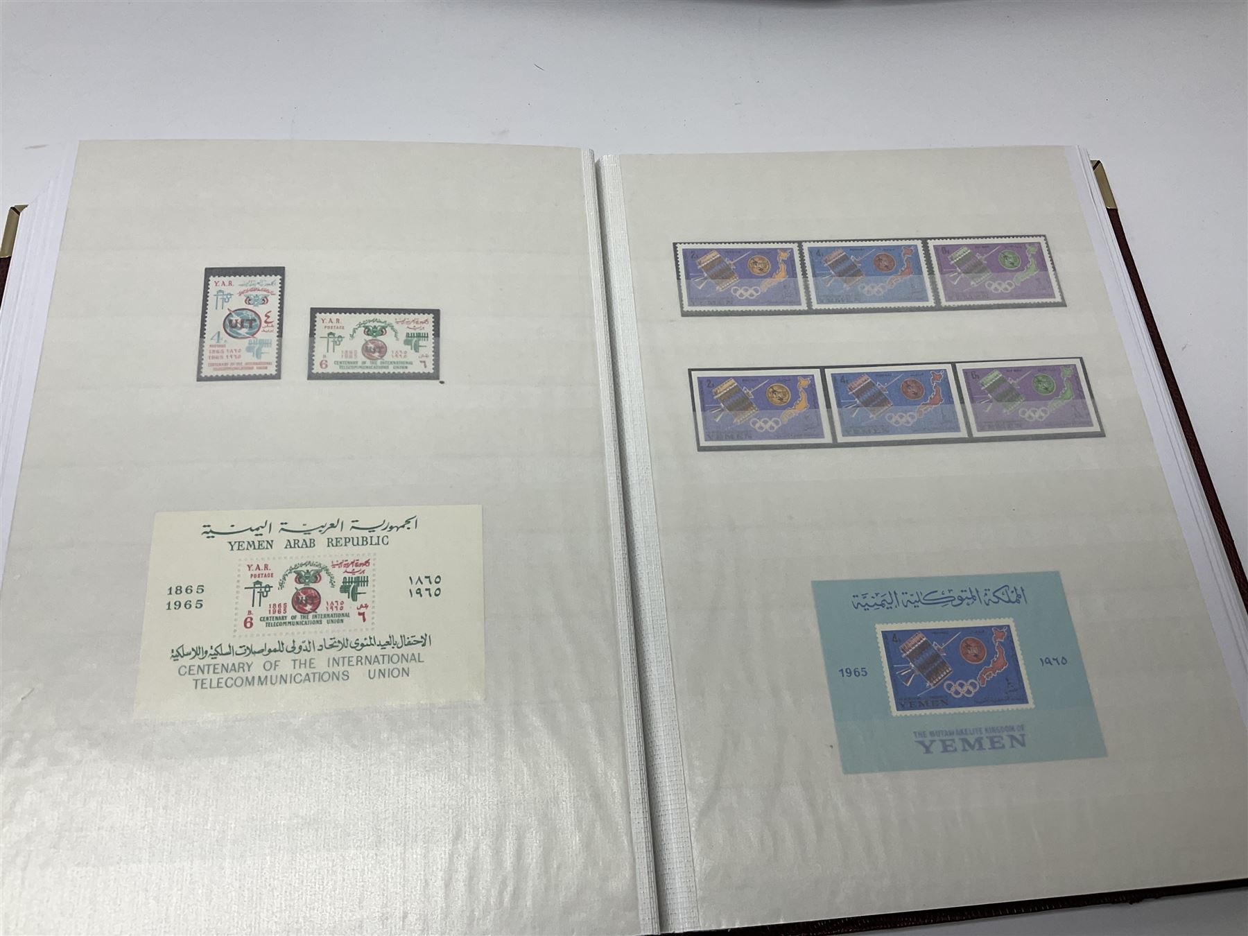 Thematic stamp collection relating to satellites, telecommunications and space from various Countries including Angola, Antigua, Ascension, Australia, Bahamas Barbados, Bhutan, British Virgin Islands, Denmark, Ecuador, Israel etc, a mint and used collection housed in three stockbooks