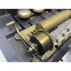 Swiss - Three 19th-century cylinder music boxes suitable for spares or repair.