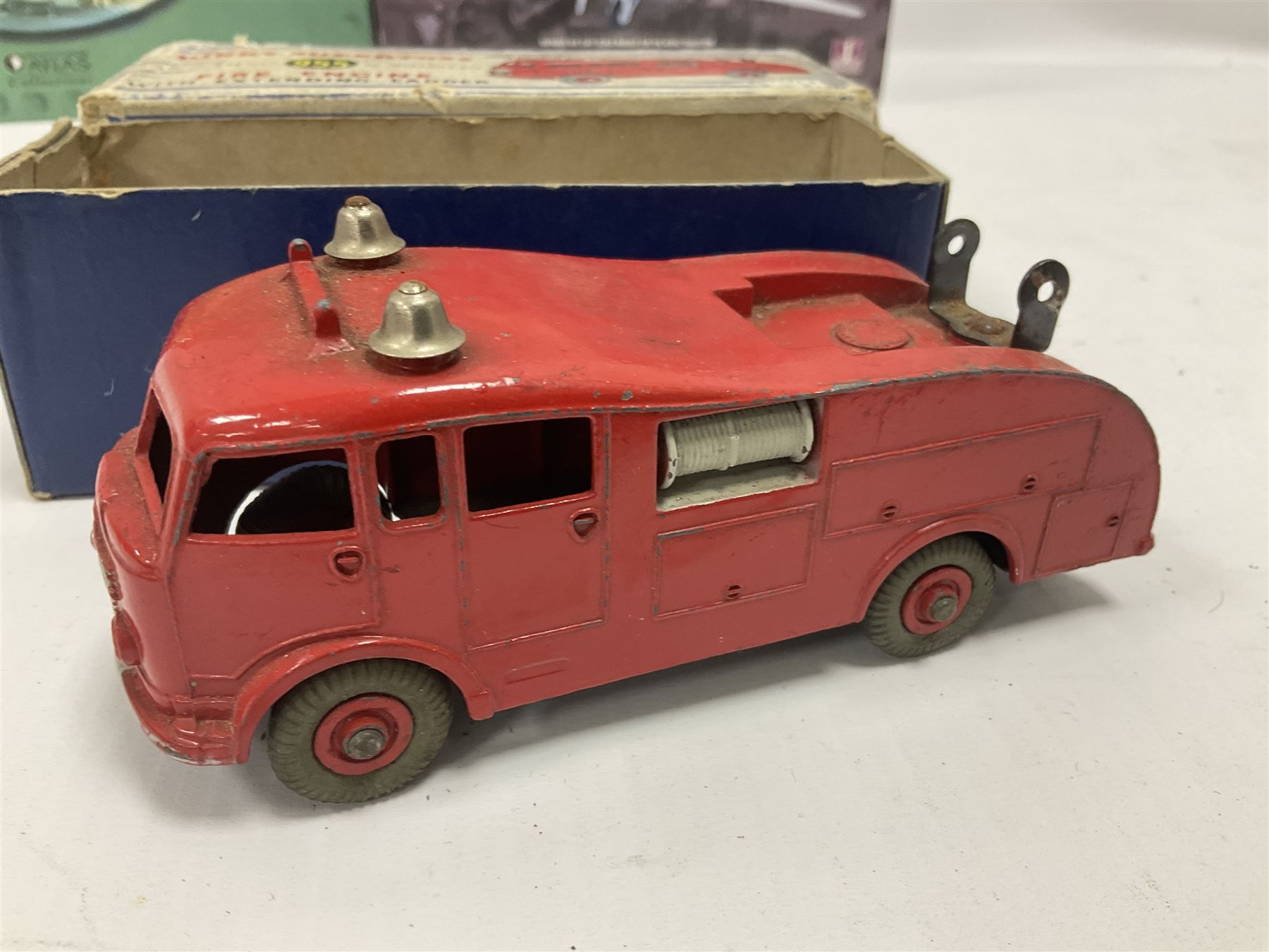 Eleven die-cast models from various makers to include Dinky 955 Fire Engine, missing ladder, boxed; Matchbox YY66 Her Majesty’s Gold State Coach; Corgi - CC18102 Scania R Series Toplone Fridge no.3474/3710; and further vehicles and aeroplanes to include Aviation Archive and Editions Atlas (11) 
