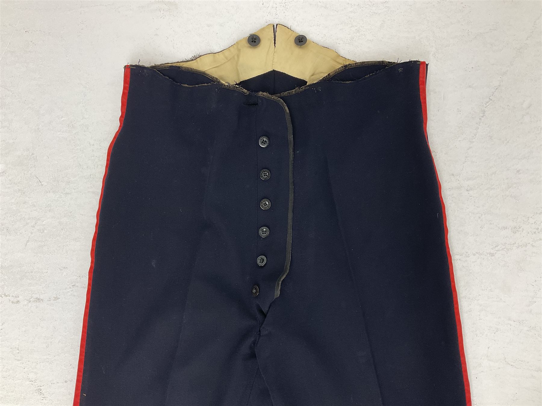 York and Lancaster Regimental mess uniform of jacket and trousers; together with Royal Artillery peaked cap
