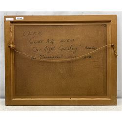 Ivan Lilley (British 1932): 'Sir Nigel Gresley hauling the Coronation circa 1938', oil on board signed and dated '75, titled verso 55cm x 70cm