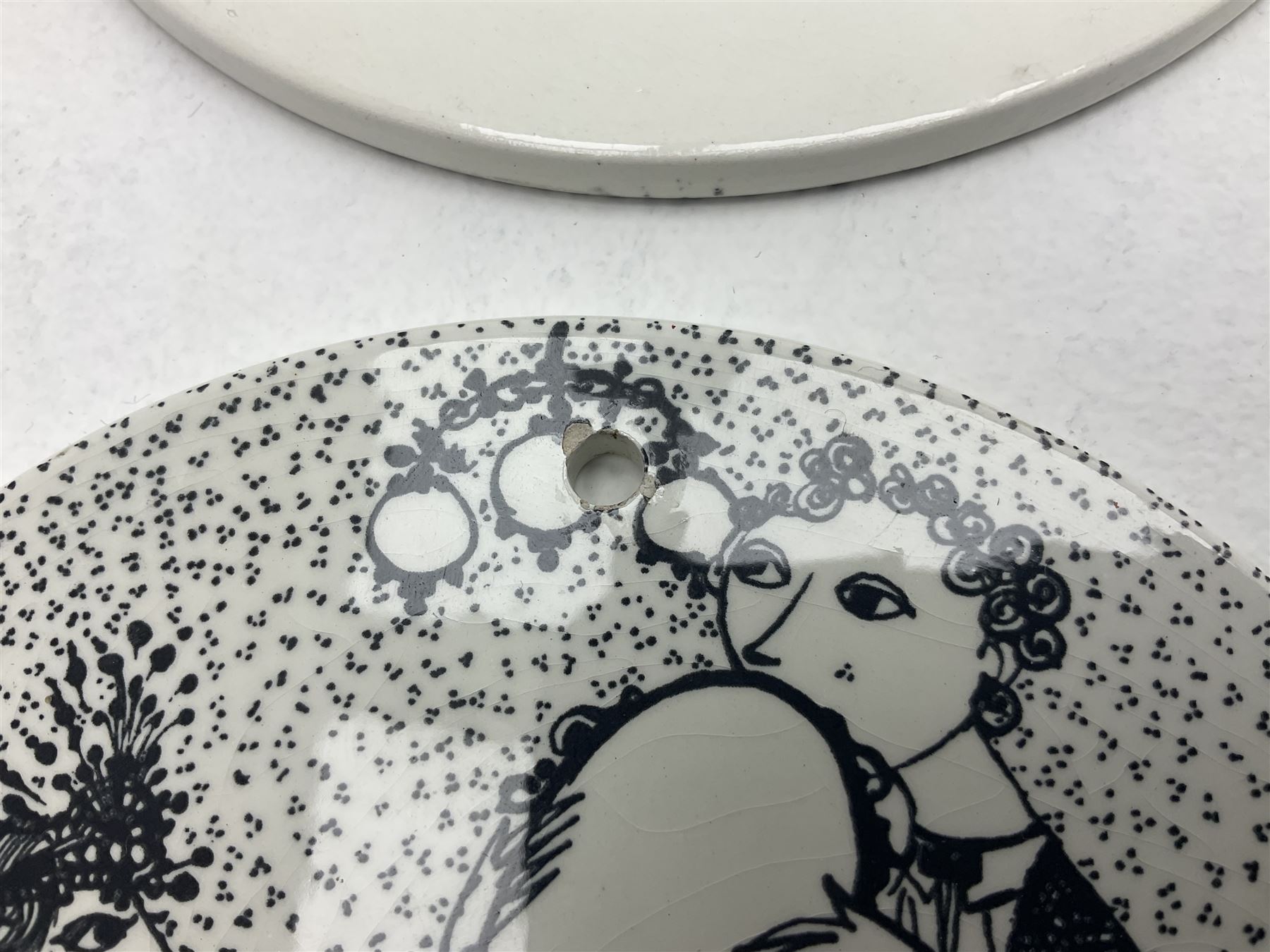 Bjorn Wiinblad for Nymolle Denmark set of twelve calendar wall plaques, D15cm