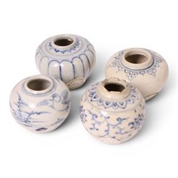 Four Hoi an Hoard miniature vases and a bowl, together with three other tea bowls 