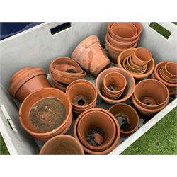 Quantity of terracotta plant pots etc. - THIS LOT IS TO BE COLLECTED BY APPOINTMENT FROM DUGGLEBY STORAGE, GREAT HILL, EASTFIELD, SCARBOROUGH, YO11 3TX